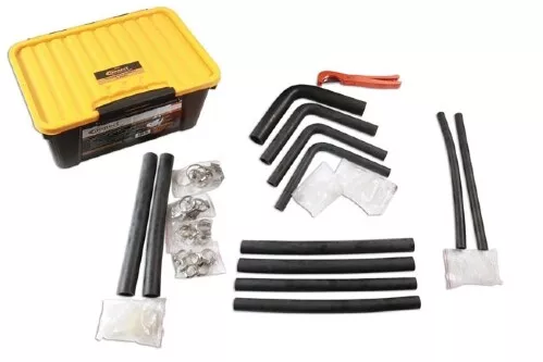Radiator Hose Repair Kit 61 Pce Toolbox Hoses Connectors Clips Pipe Cutter