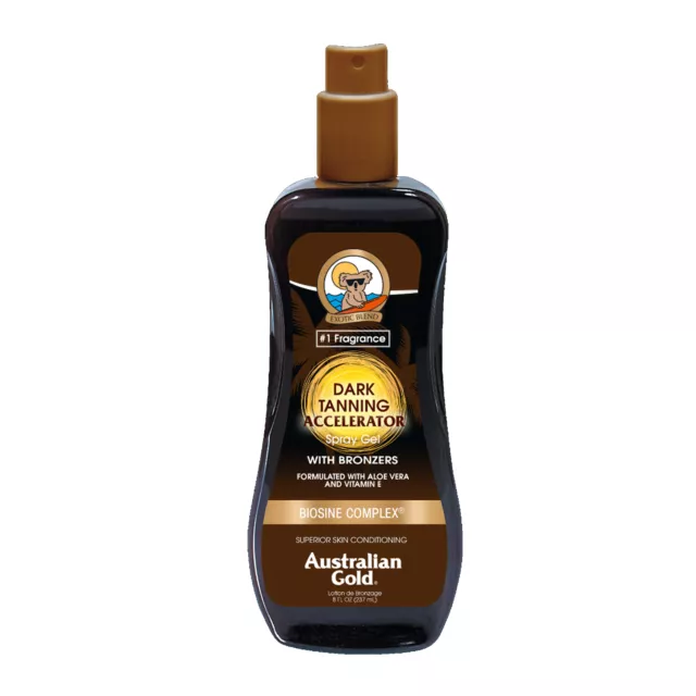 Australian Gold Dark Tanning Accelerator SprayGel Solarium Creme Bräunungslotion