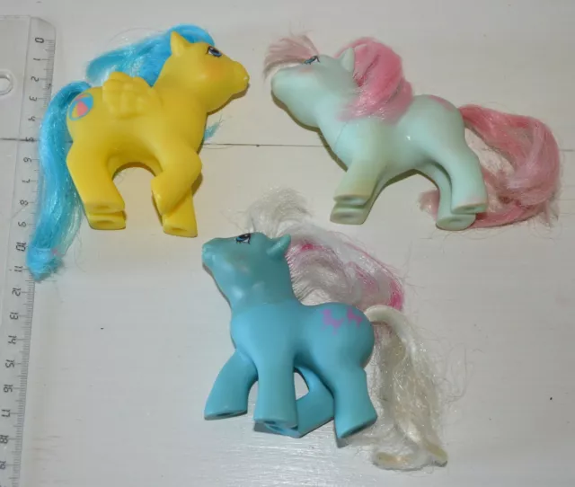 LOT 4 Mon Petit Poney MLP My Little pony bébé First Tooth G1 unicorn Vintage 80 2