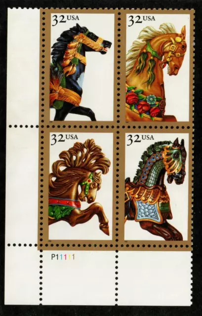 Scott 2976-2979 32¢ Carousel Horses MNH Free shipping in USA!