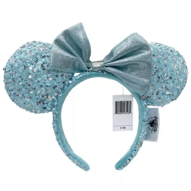 US Retired Disney Parks Frozen Arendelle Aqua Blue 2020 Minnie Ears Headband