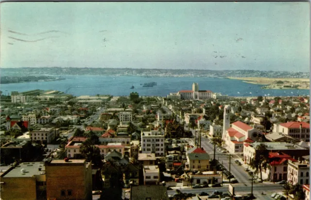 San Diego Harbor Union Oil Advertising California 1954 Vintage Postcard CA