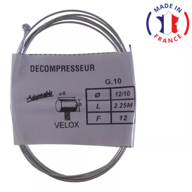 Cable Accelerateur Gaz D6L5 12/10 2.25M Velox Decompression Peugeot Cyclomoteur