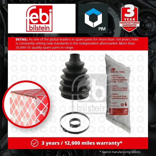 CV Joint Boot fits VAUXHALL CORSA C, D, E Front Outer 1.4 1.8 1.3D 1.7D 2000 on