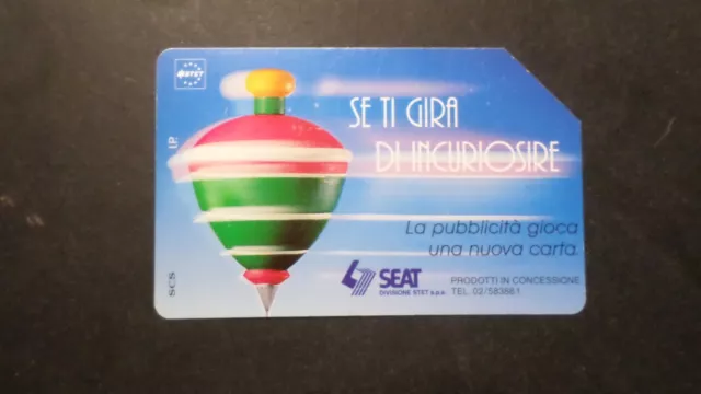 Telecarte Italie, Carta Telefonica Trottola Toupie Se Ti Gira 5000 Phonecard