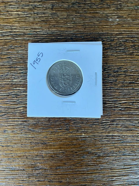 👑1955 Shilling Coin 👑United Kingdom👑Lion Seated👑English Reverse👑Qeii Coin👑