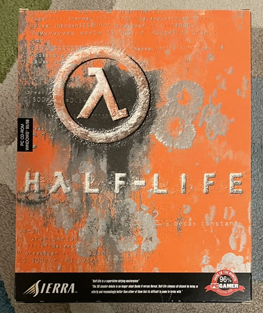 HALF LIFE ORIGINAL PC CD-ROM Big Box Edition Classic Valve Game Windows ...
