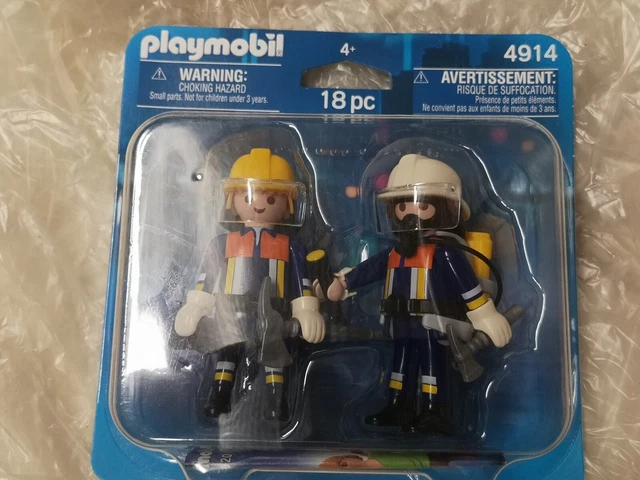 PLAYMOBIL 4914 DUO Pack City Action Fire Rescue Squad 18 pi?�ces scell?�es neuves EUR 10,39 