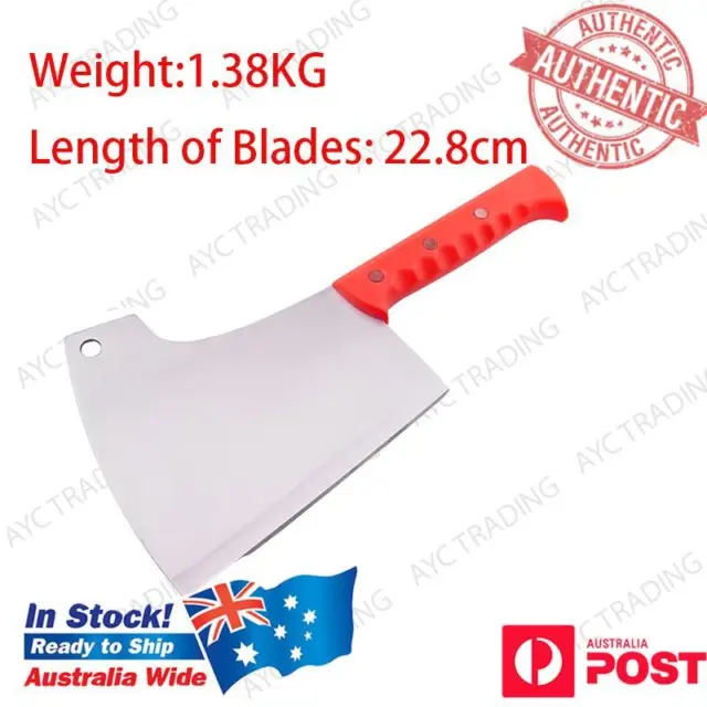 Diekensen Butchers Cleaver Big Blade 9" Stainless Meat Cleavers 1.38KG HEAVY