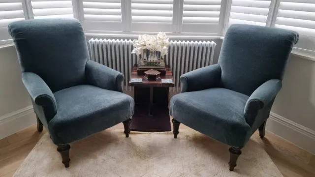 Beaumont & Fletcher Armchairs In Casaleone Mohair (Like George Smith) RRP £12000