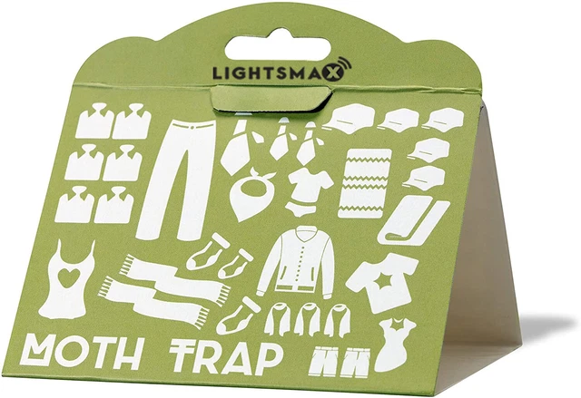 LIGHTSMAX CLOTH MOTH TRAP (6) SAFE NON-TOXIC closert cabinet storage no poison 7