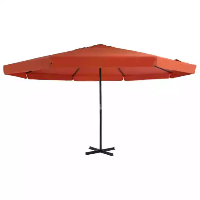 Parasol avec mât en aluminium 500 cm Terre cuite