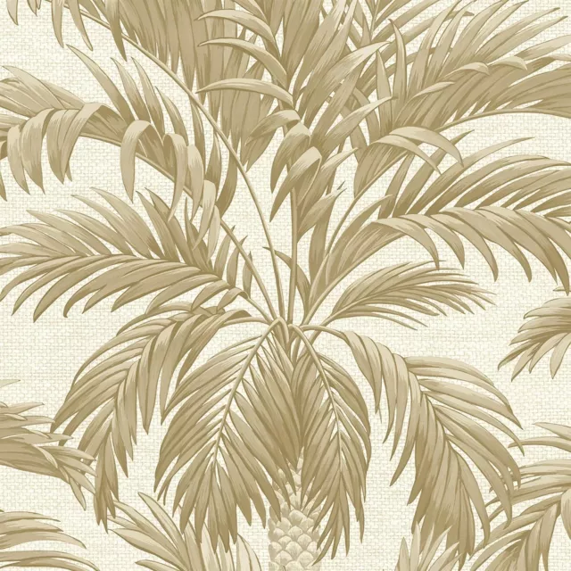 Belgravia Palme Gold Luxus schwere Vinyl Tapete modern zeitgenössisch