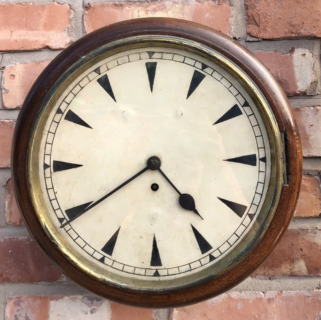 ANTIQUE MAHOGANY SINGLE Fusee Wall Clock For Spares Or Repair £225.00