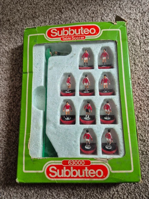 Équipe Complète Subbuteo Manchester United - Version Lightweight - Ref 729 - Vintage