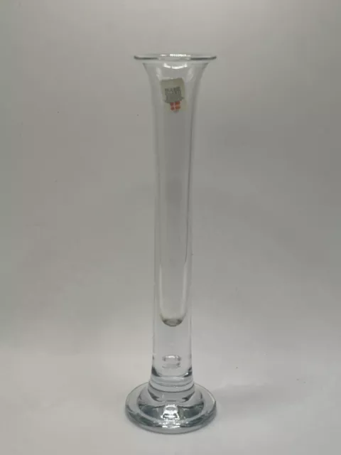 Excellent Holmegaard Glass Single Stem Vase by Michael Bang Made in Denmark 22cm