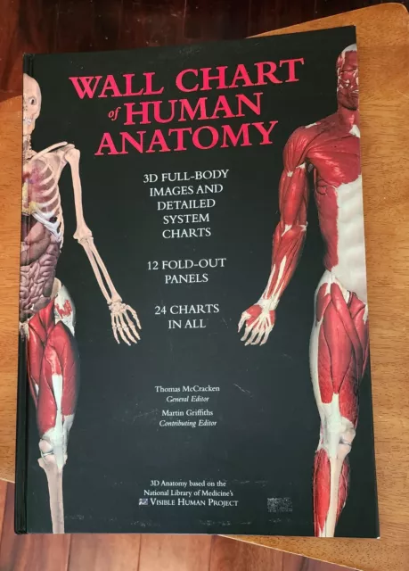 Wallchart of Human Anatomy: 3 D Full-Body Images, Detailed System Charts - GOOD