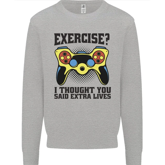 Gaming I Thought Said Extra Lives Gamer Mens Sweatshirt Jumper