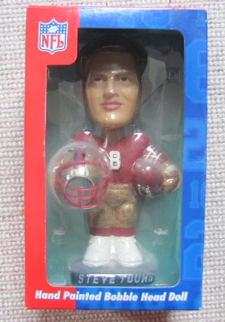 Steve Young 49ers NFL Football Hand-Painted Bobblehead QB Club Bobble Dobbles