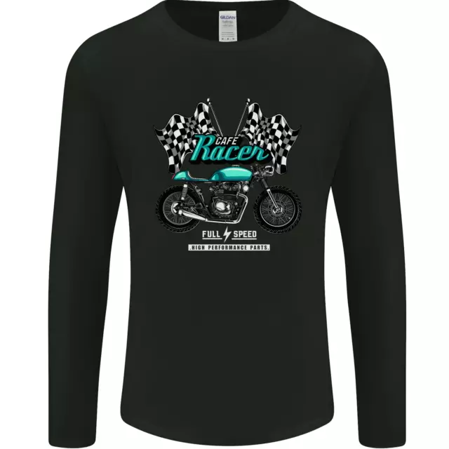 T-shirt a maniche lunghe da uomo Cafe Racer Full Speed Biker