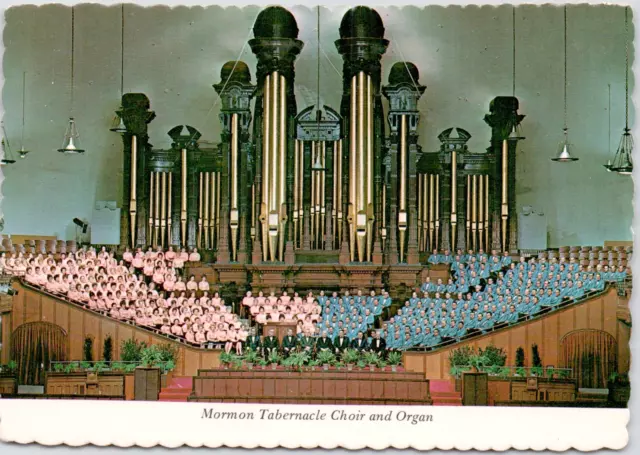 Mormon Tabernacle Choir And Organ Salt Lake City Utah Beautiful Vintage Postcard