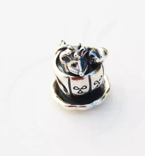 Authentic Pandora Silver Charm Enchanted Mouse "Be Mine" #791107 Retired