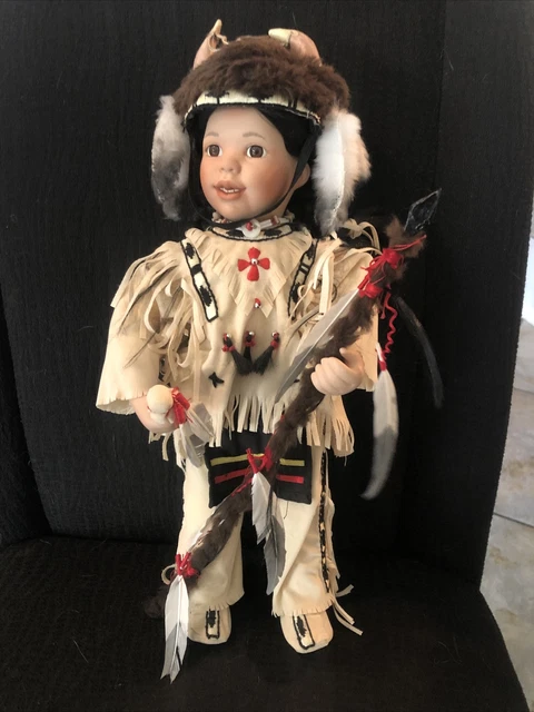 Native American Indian BUFFALO BOY Porcelain Doll Georgetown Collection Native American Indian BUFFALO BOY Porcelain Doll Georgetown Collection