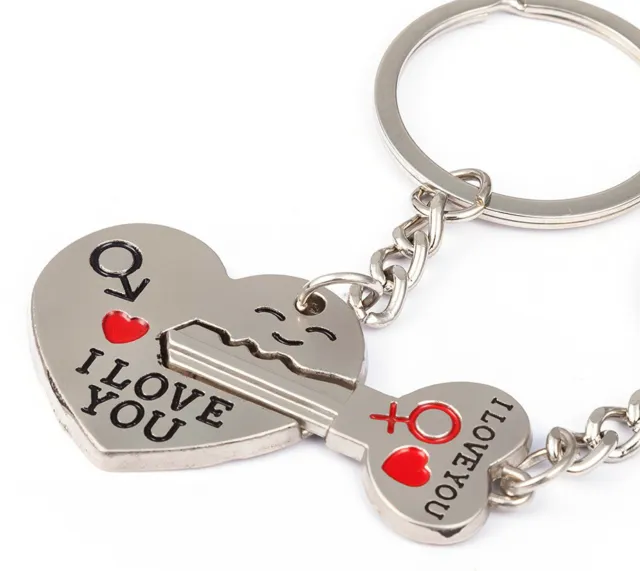 Heart Shaped 'I Love You' Key Ring - One For You, One For Your Partner