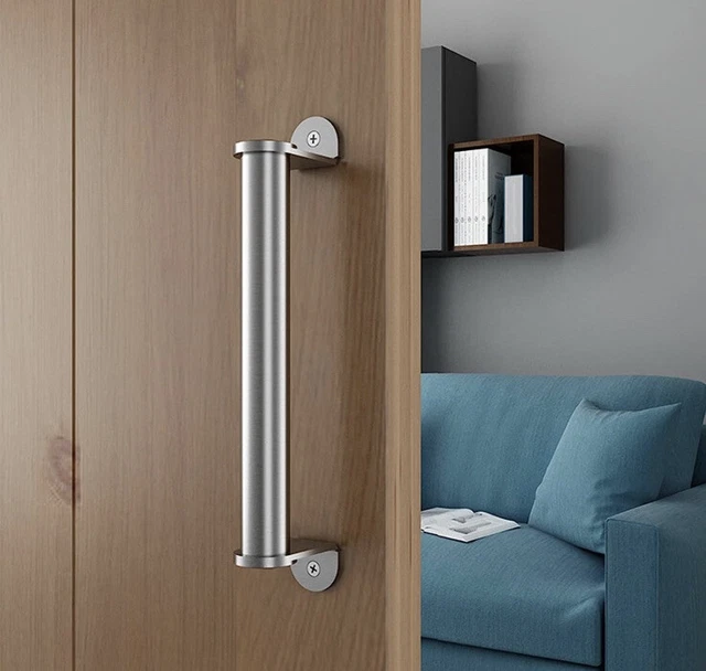 JUBEST 10in Stainless Steel Side Mount Pipe Handle Pull for Sliding Barn Door