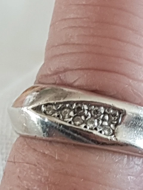 Bague Argent Massif – Pierre De Lune – Taille 58 – Sertie – Occasion