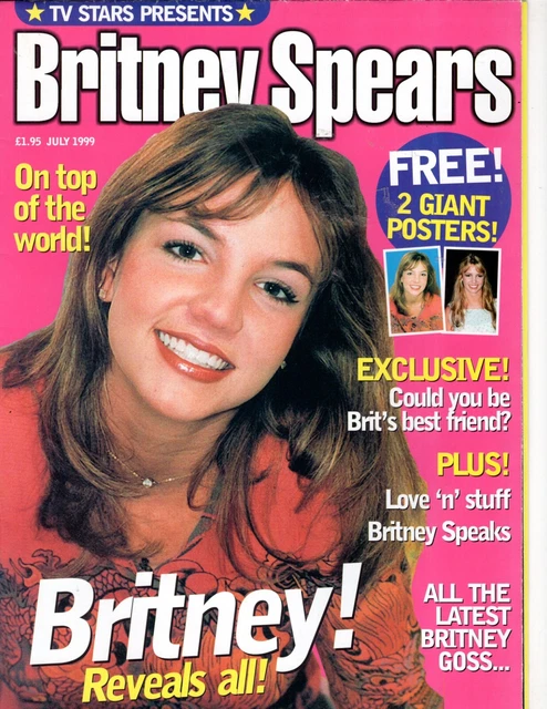 BRITNEY SPEARS TV Stars Présente Poster Magazine Juillet 1999 Révèle ...