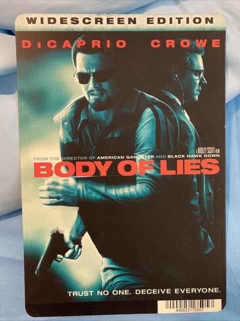 BODY OF LIES BLU-RAY VERSION DISPLAY BACKER CARD (not a dvd) 5.5" X 8" NO MOVIE