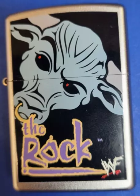 Zippo "The Rock" WWF Lighter Factory Sealed. year 2000 letter e