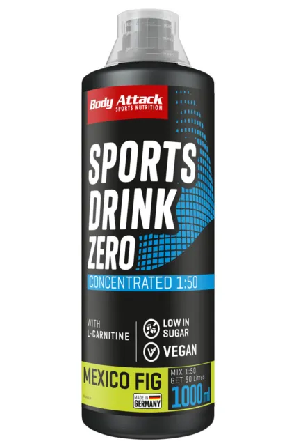 BODY ATTACK Sports Drink Zero 1000ml isotonisch zuckerfrei (15,99 EUR/l)