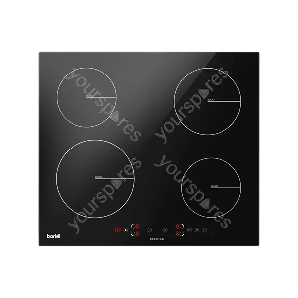 Sealey Baridi 60cm Built-In Induction Hob with 4 Cooking Zones, 2800W, Boost Fun