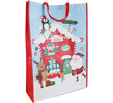 Santa Grotto Jumbo Woven Super Large Christmas Gift Bags by north pole