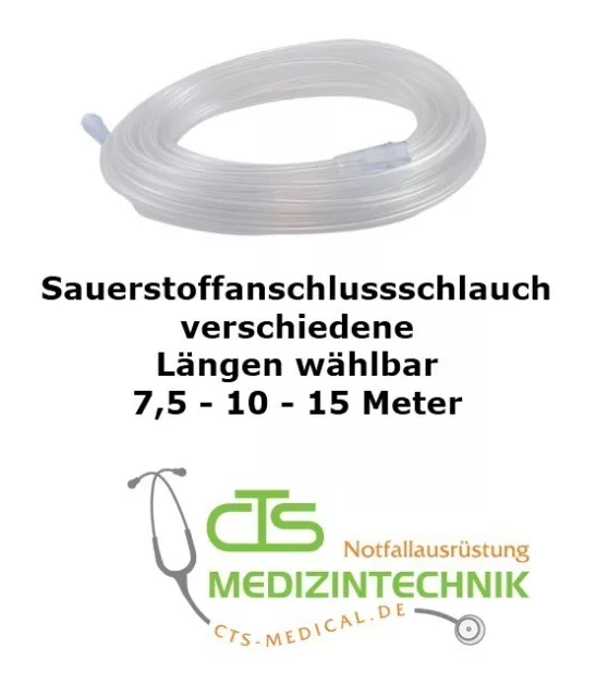 Tuyau Flexible Sauerstoff-Schlauch Div. Longueurs Oxygène 7,5 & 10 & 15 M