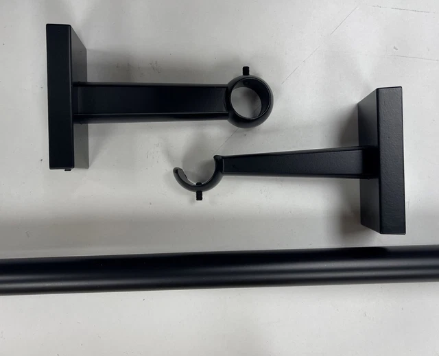 Pottery Barn Antique Bronze Curtain Rod & Wall Bracket Medium 48-88 .75"