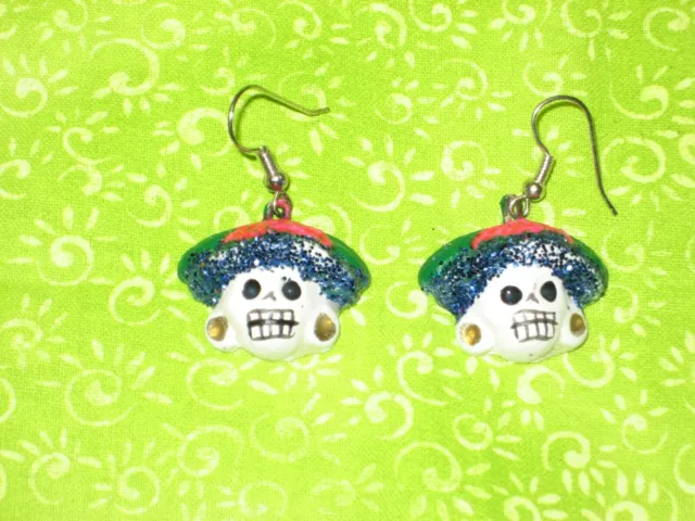 La Catrina Earrings Day of Dead / Halloween Mexican Folk Art