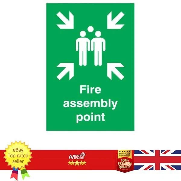 FIRE ASSEMBLY POINT Sign - Rigid Polypropylene SIGNS & LABELS FFR04550R ...