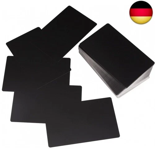 CJBIN Visitenkarten Blanko, 100 Stück Metall Visitenkarten Rohlinge, 8.6x5.4cm