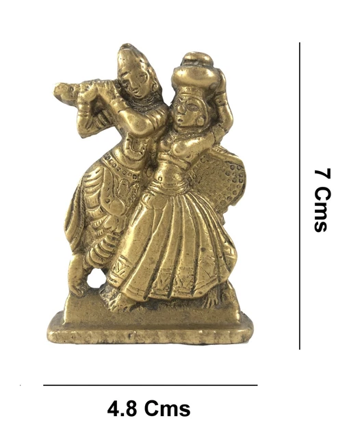 HINDU RELIGIOUS BRASS Radha Krishna Dancing Statue Special Occasion