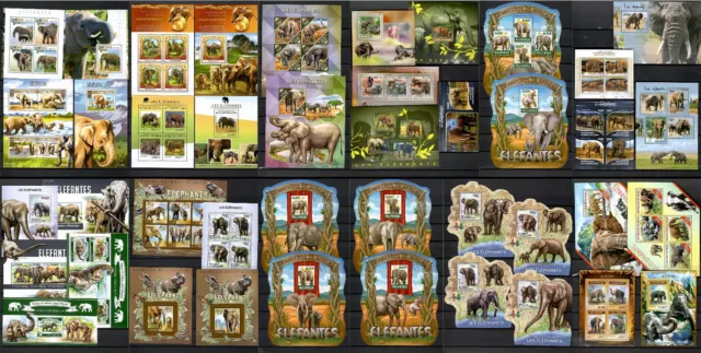 ELEPHANTS Wild Animals African fauna 42 sheets Collection [2] 2014-2015 #CNA175