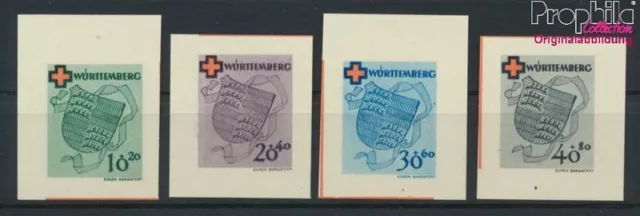 Briefmarken Franz. Zone-Württemberg 1949 Mi 40B-43B (kompl.Ausg.) ungebrau(93358