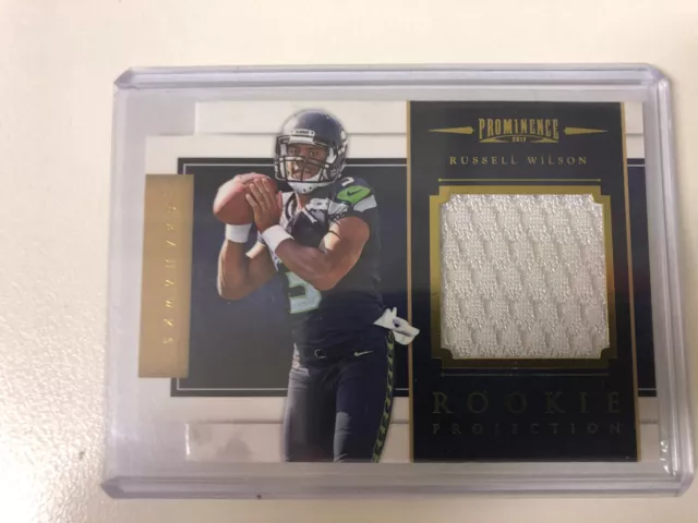 2012 Prominance Die-Cut Prime #080/299 Russell Wilson Rookie Game Used.