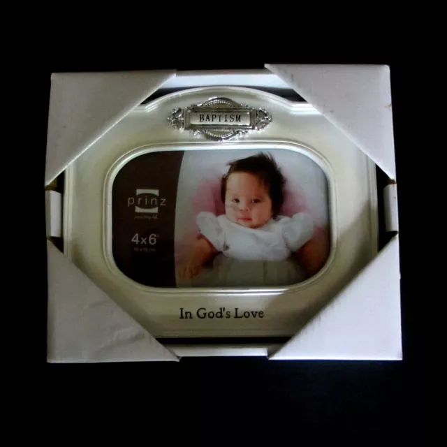 Brand New In Box--Prinz Baptism Frame--In God's Love--Resin, Beautiful!