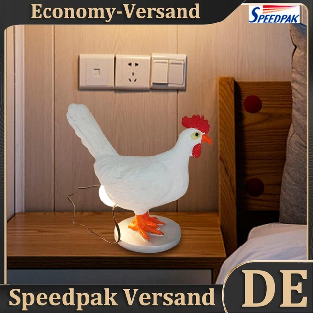 Chicken Shaped Lamp Resin Desktop Ornaments Bedside Living Room Decor Lighting