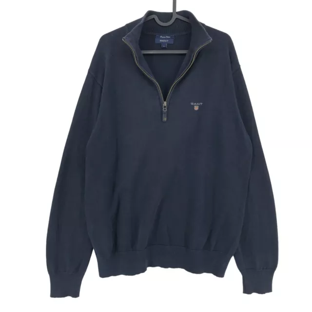 GANT MEN 1/4 Zip Neck Jumper - Pullover Sweater Size L £33.99 - PicClick UK