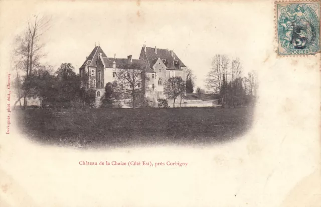 Carte postale ancienne NIEVRE CORBIGNY château Chaize photo-éd desvignes timbrée