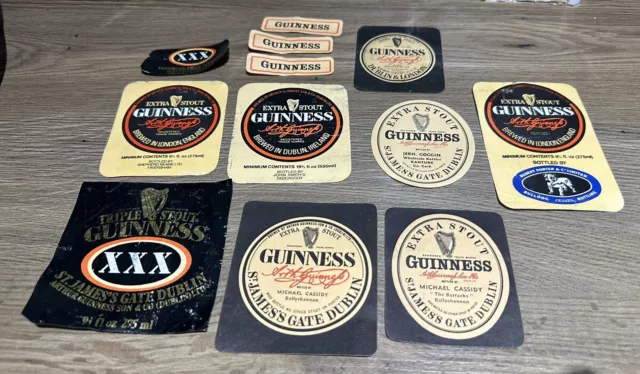 Mixed lot of Guinness Labels